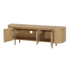 Meuble TV moderne en chêne clair 3 portes LOREN