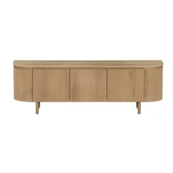 Meuble TV moderne en chêne clair 3 portes LOREN