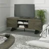 Meuble tv moderne en marqueterie de chêne ARLINGTON