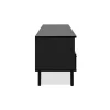 Meuble TV noir décor bois 1 porte 2 tiroirs NOREN