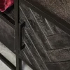 Meuble TV noir en bois 2 portes motif chevron 210 cm ALVERA