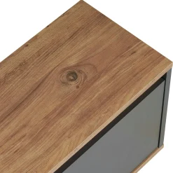 Meuble TV 3 portes décor pin et anthracite MARFA