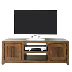 Meuble TV 2 portes hévéa 136cm GALA