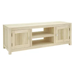 Meuble TV 2 portes hévéa 136cm GALA