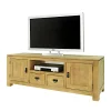 Meuble TV 4 portes hévéa 160cm HELENA