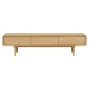 Meuble TV scandinave en placage chêne 2 portes 1 tiroir TARAZ