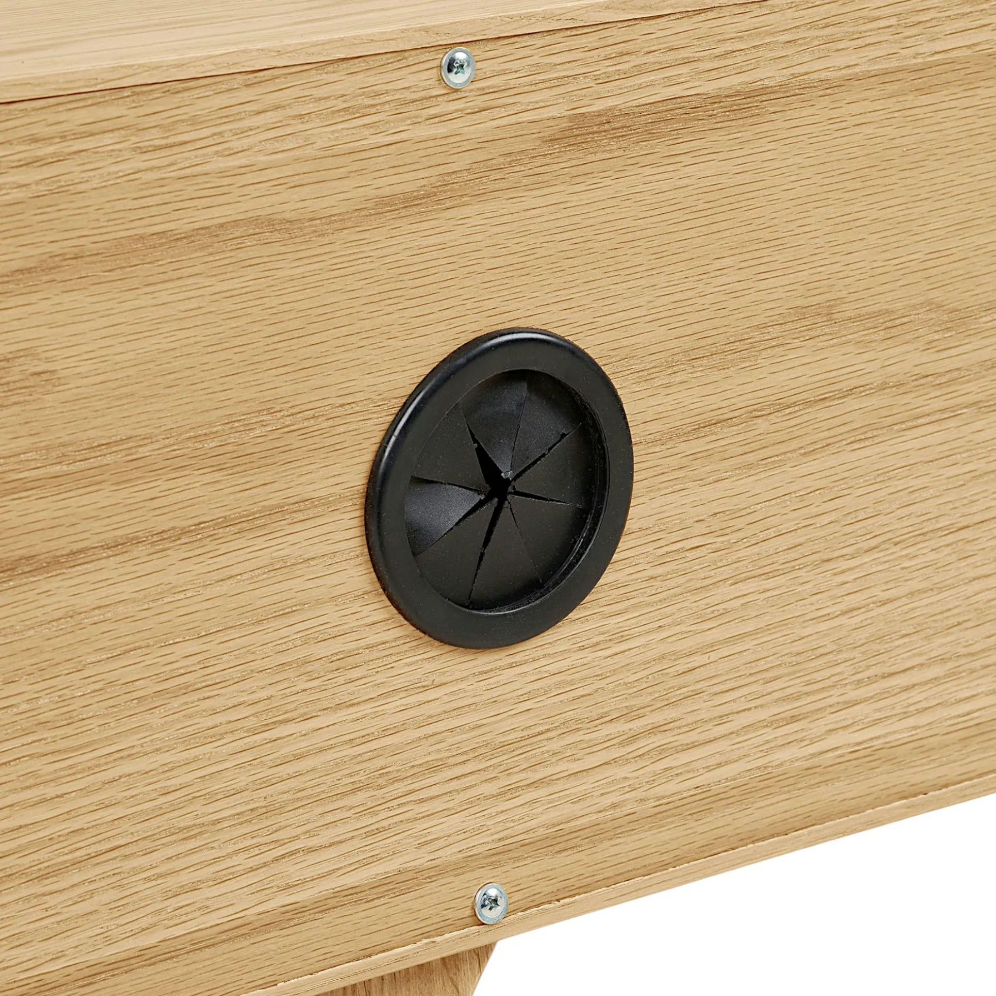 Meuble TV scandinave en placage chêne 2 portes 1 tiroir TARAZ