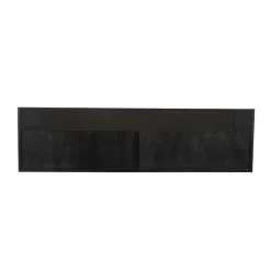Meuble TV suspendu bois noir avec rangement 120 cm ALVERA