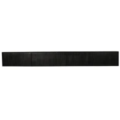 Meuble TV suspendu bois noir 4 portes rainurées 240 cm CORTINA