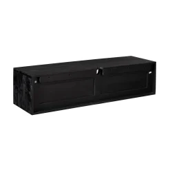 Meuble TV suspendu bois noir 1 tiroir 1 niche AERA