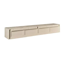 Meuble TV suspendu bois sable 3 tiroirs 1 niche 200 cm AERA