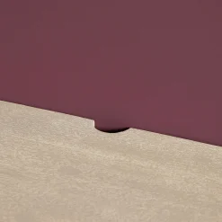 Meuble TV suspendu bois sable 1 tiroir 1 niche AERA