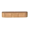 Meuble TV suspendu en bois, bords arrondis 160 cm AREZZO