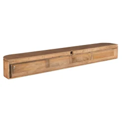 Meuble TV suspendu en bois, bords arrondis 200 cm AREZZO