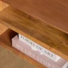 Meuble TV suspendu en bois 3 tiroirs 1 niche 200 cm AERA