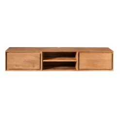 Meuble TV suspendu en bois 2 tiroirs 1 niche AERA