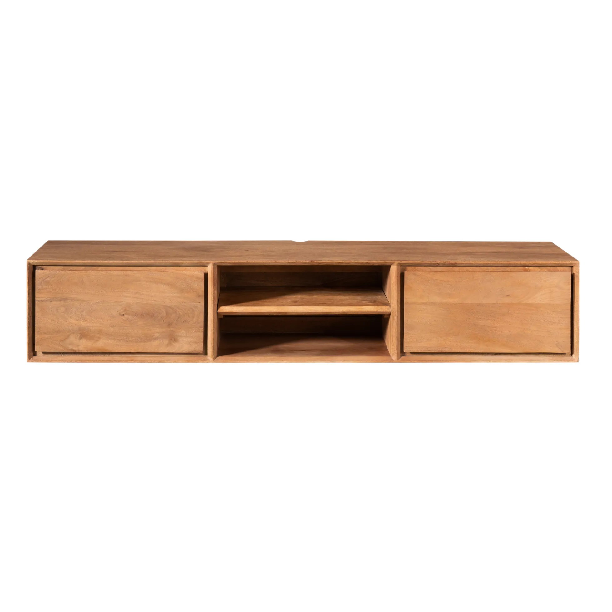 Meuble TV suspendu en bois 2 tiroirs 1 niche AERA