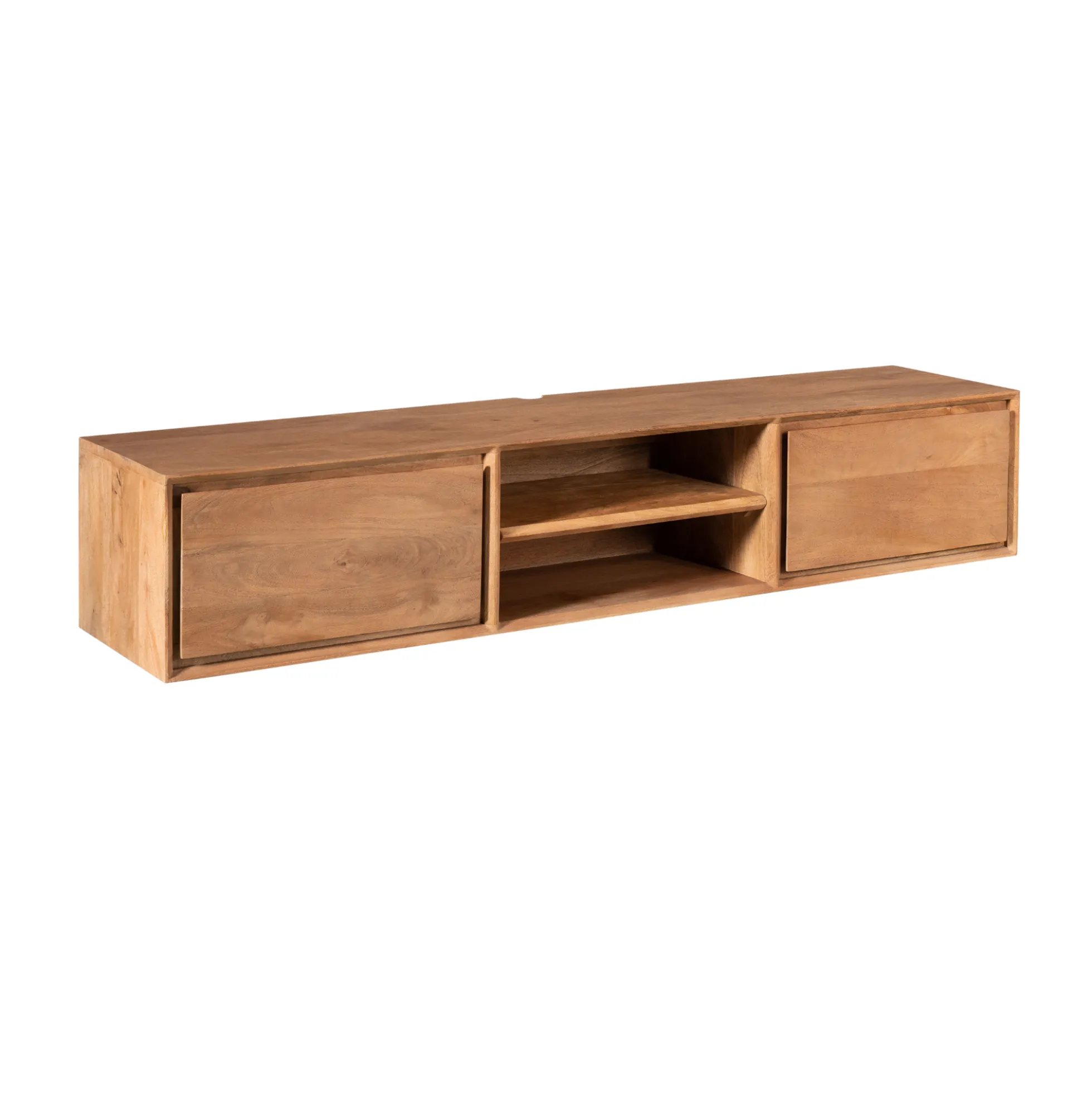 Meuble TV suspendu en bois 2 tiroirs 1 niche AERA