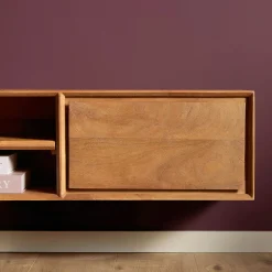 Meuble TV suspendu en bois 1 tiroir 1 niche AERA