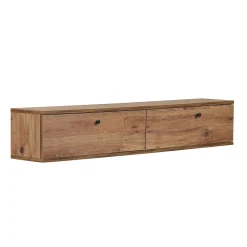 Meuble TV suspendu 2 portes décor pin 140 cm MARFA