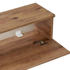 Meuble TV suspendu 2 portes décor pin 140 cm MARFA
