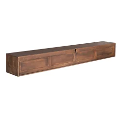 Meuble TV suspendu vintage 4 portes rainurées 240 cm CORTINA