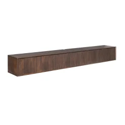 Meuble TV suspendu vintage 4 portes rainurées 240 cm CORTINA