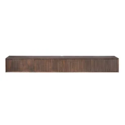 Meuble TV suspendu vintage 4 portes rainurées CORTINA