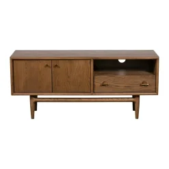 Meuble tv vintage en bois de chêne BRADFORD