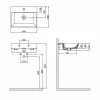 Meuble vasque suspendu blanc 1 porte 2 niches NORIA