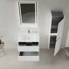 Meuble vasque suspendu 71 cm blanc 2 tiroirs OCEA