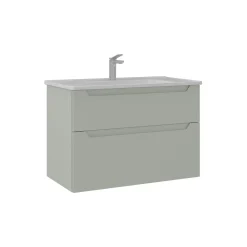 Meuble vasque suspendu 85 cm cachemire 2 tiroirs ELYO