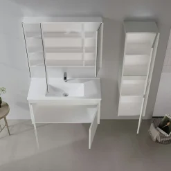 Meuble vasque suspendu 100 cm cachemire 2 portes NAÏA
