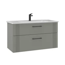 Meuble vasque suspendu 100 cm cachemire 2 tiroirs ONDIA