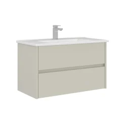 Meuble vasque suspendu 85 cm cachemire 2 tiroirs NAÏA