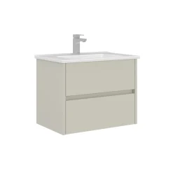 Meuble vasque suspendu 65 cm cachemire 2 tiroirs NAÏA