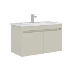 Meuble vasque suspendu 85 cm cachemire 2 portes NAÏA