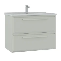 Meuble vasque suspendu 80 cm cachemire 2 tiroirs NEREE