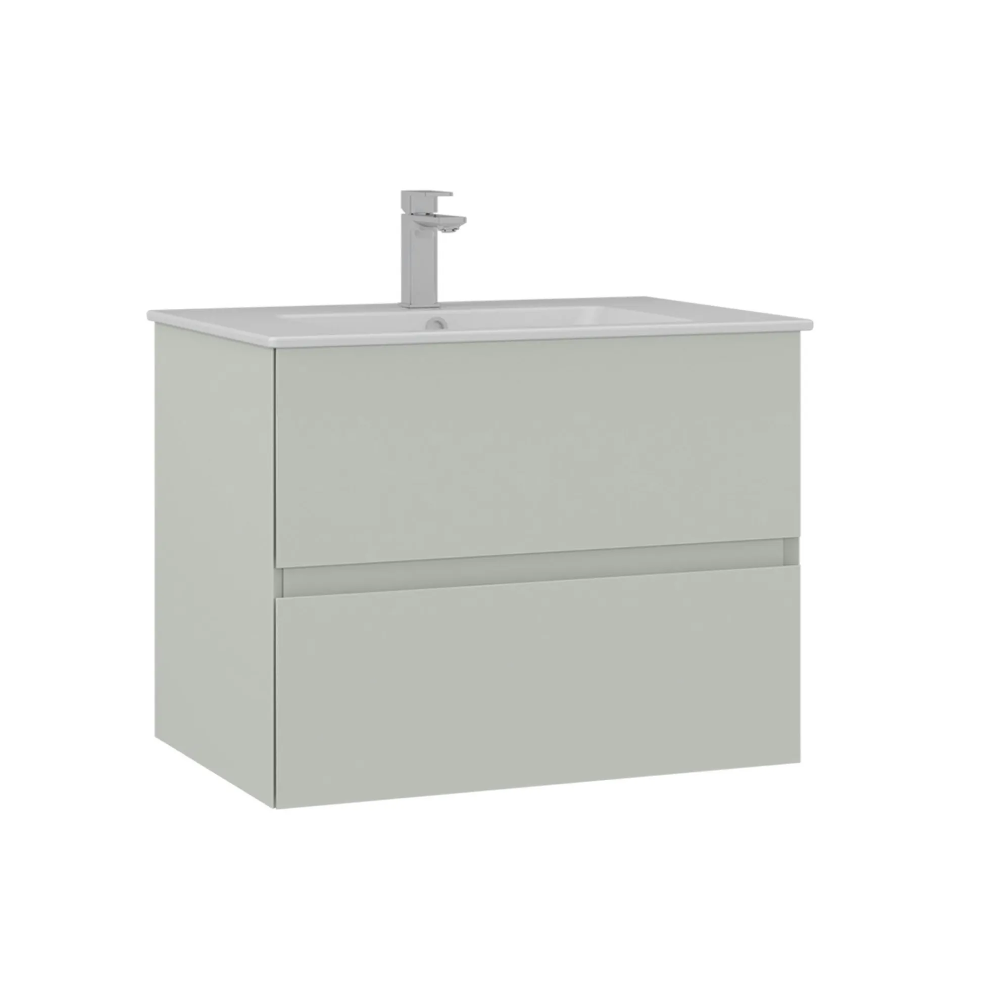 Meuble vasque suspendu 71 cm cachemire 2 tiroirs OCEA