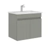 Meuble vasque suspendu 65 cm cachemire 2 portes YARA
