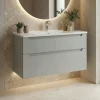 Meuble vasque suspendu 100 cm cachemire 2 tiroirs ELYO