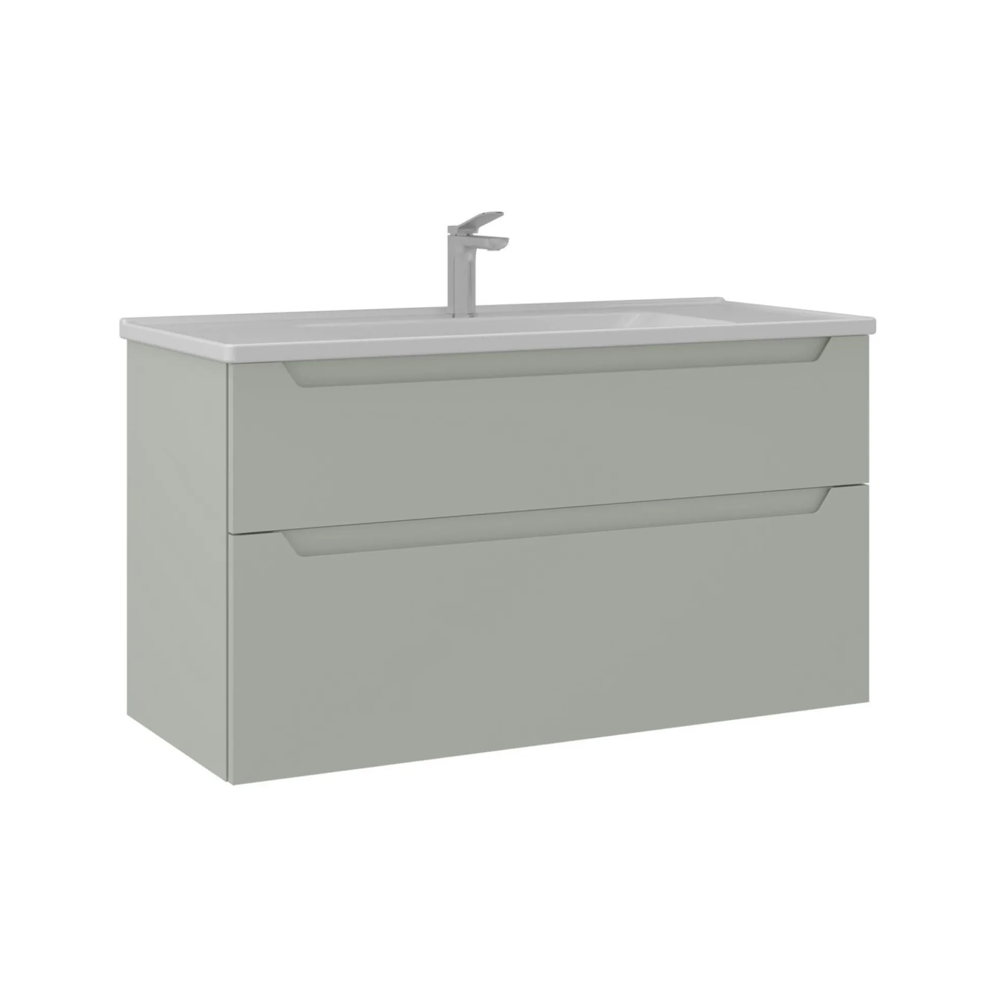 Meuble vasque suspendu 100 cm cachemire 2 tiroirs ELYO
