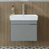 Meuble vasque suspendu 59 cm gris clair 1 porte NORIA