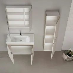 Meuble vasque suspendu 90 cm sable 2 portes NEA