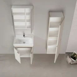 Meuble vasque suspendu 60 cm sable 2 portes NEA