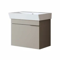 Meuble vasque suspendu 59 cm sable 1 porte NORIA