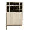 Minibar salon bois sable 1 porte 1 casier CORTINA