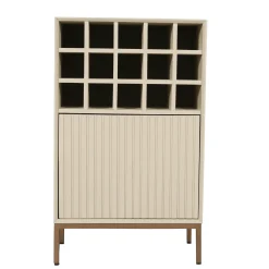 Minibar salon bois sable 1 porte 1 casier CORTINA