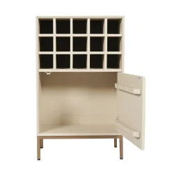 Minibar salon bois sable 1 porte 1 casier CORTINA