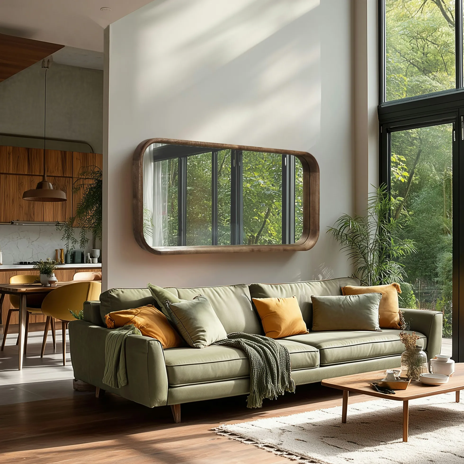 Miroir en bois de mindi ARCUS